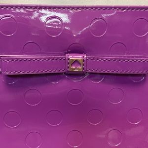 Kate Spade Amy Camellia Street Baja Purple Patent Leather Cross Body Bag